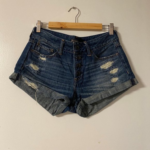 Abercrombie & Fitch Denim Short Shorts Size 3 - Picture 1 of 2